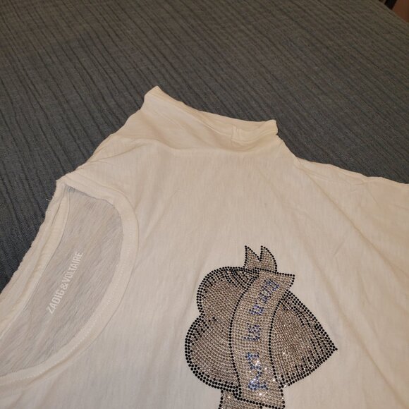 zadig and voltaire art is truth tshirt white baby tee - Picture 6 of 7